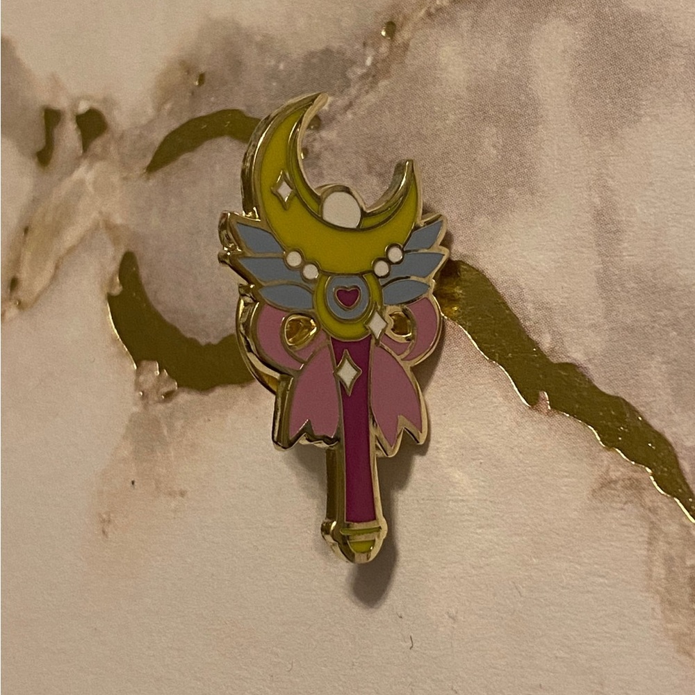 Sailor moon magic wand lapel enamel pin